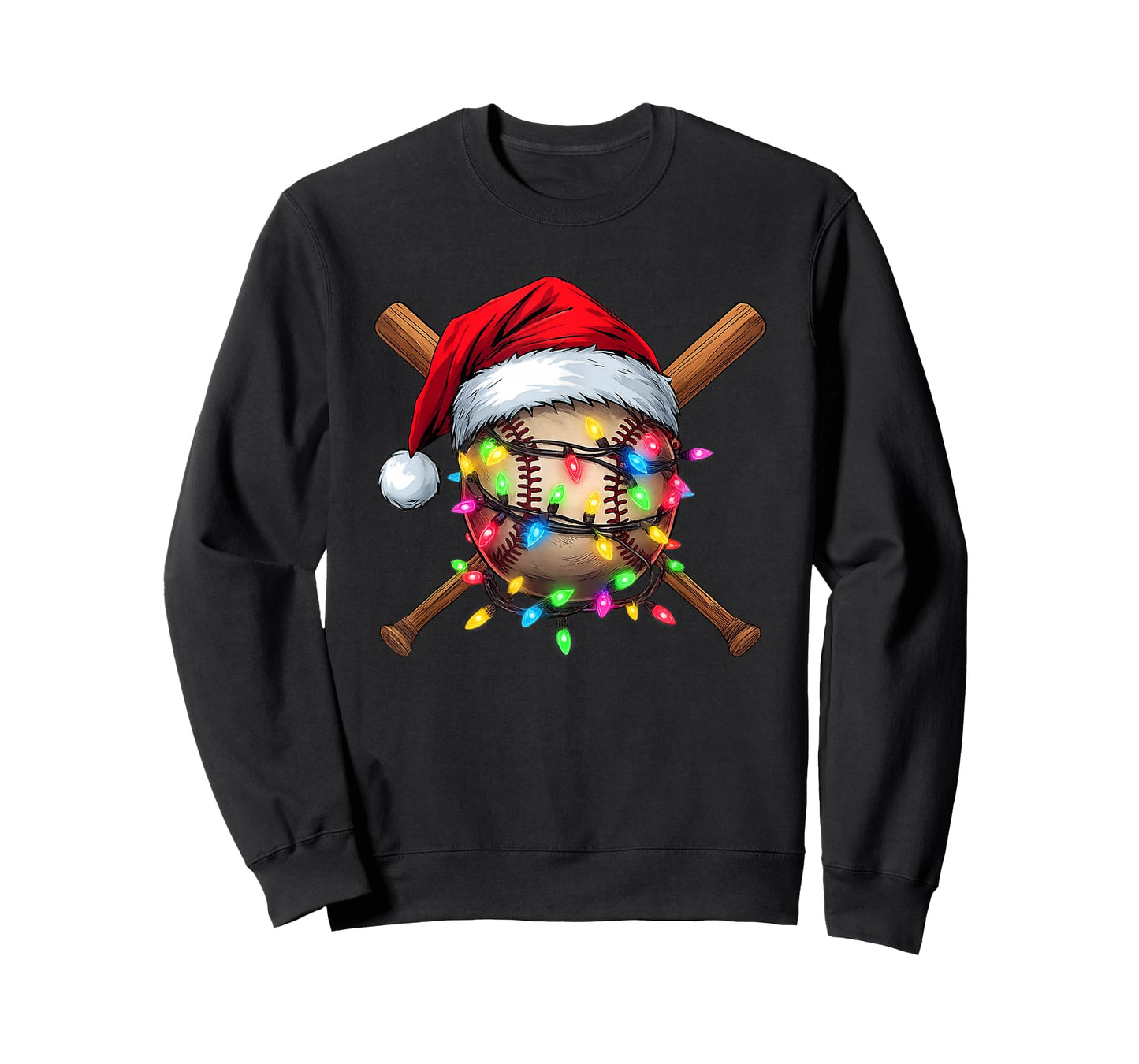 Christmas Baseball Pajama Santa for Men Boys Girls Kids Xmas T-Shirt
