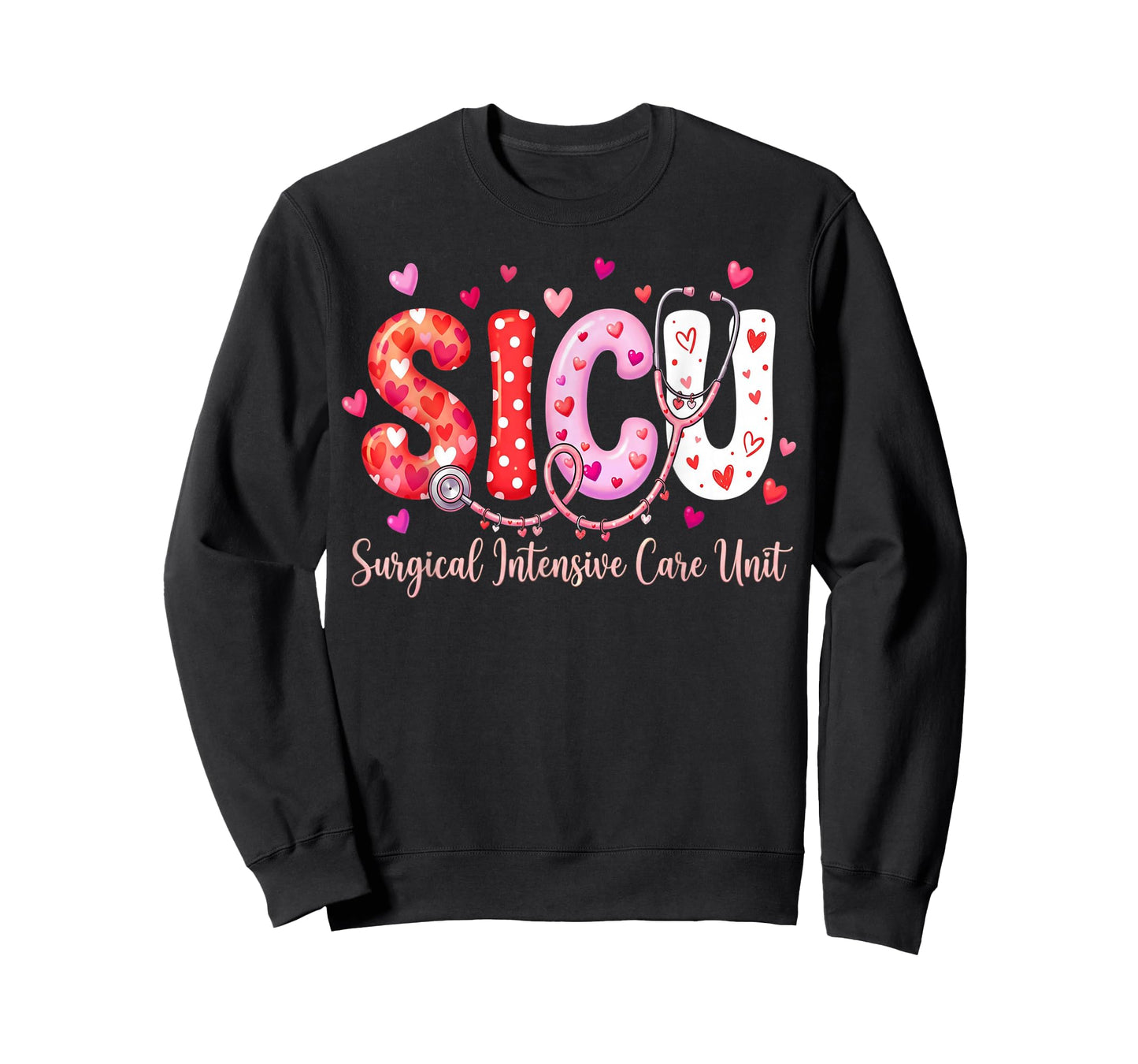 Heart Surgical Intensive Care Unit Valentines SICU Nurse T-Shirt