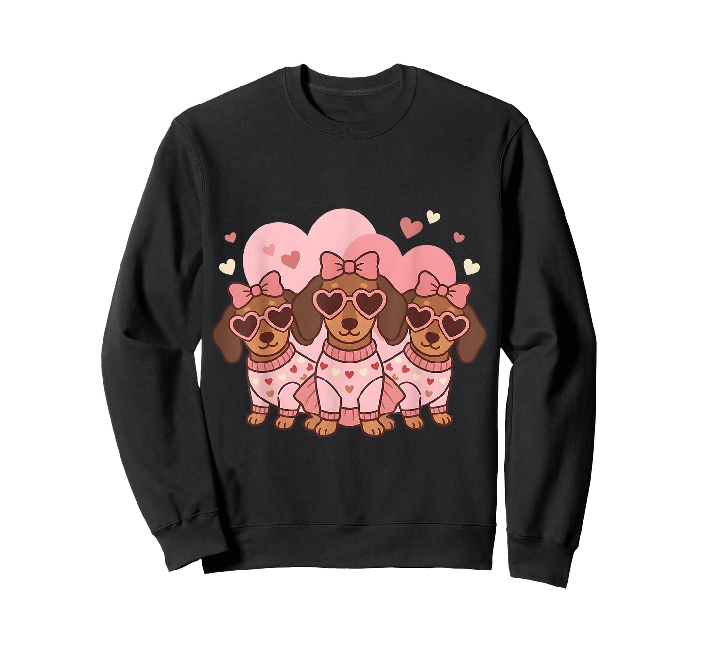 Cute Dachshund Valentines Heart Dog Lover Men Women Kid T-Shirt