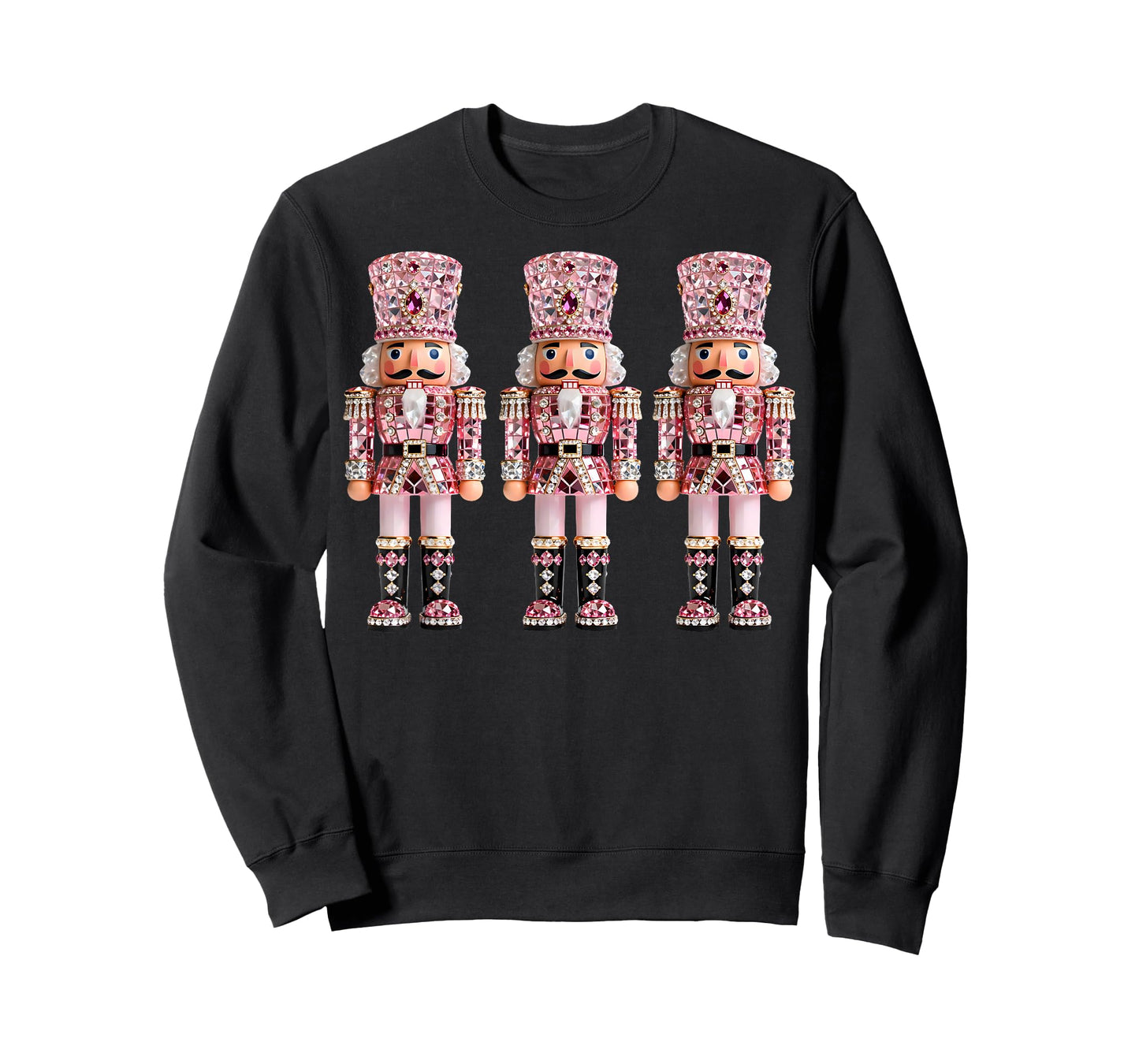 Nutcrackers Pink Bling Christmas Coquette Holiday Matching T-Shirt
