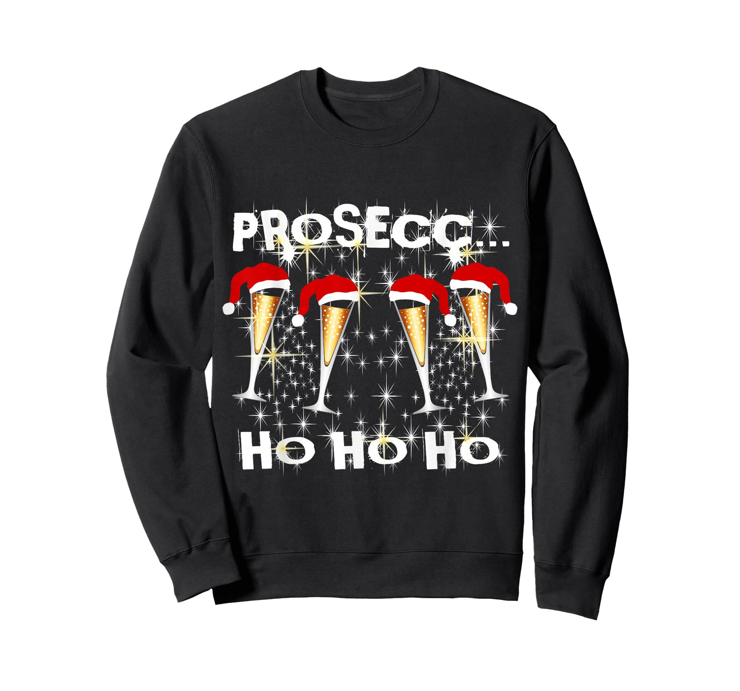 Partner Fun Outfit Nikolaus Xmas Ugly Santa Prosecco Ho Ho T-Shirt