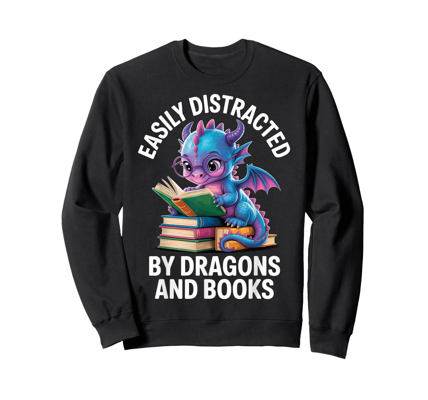 Easily Distracted by Dragons and Books T-Shirt