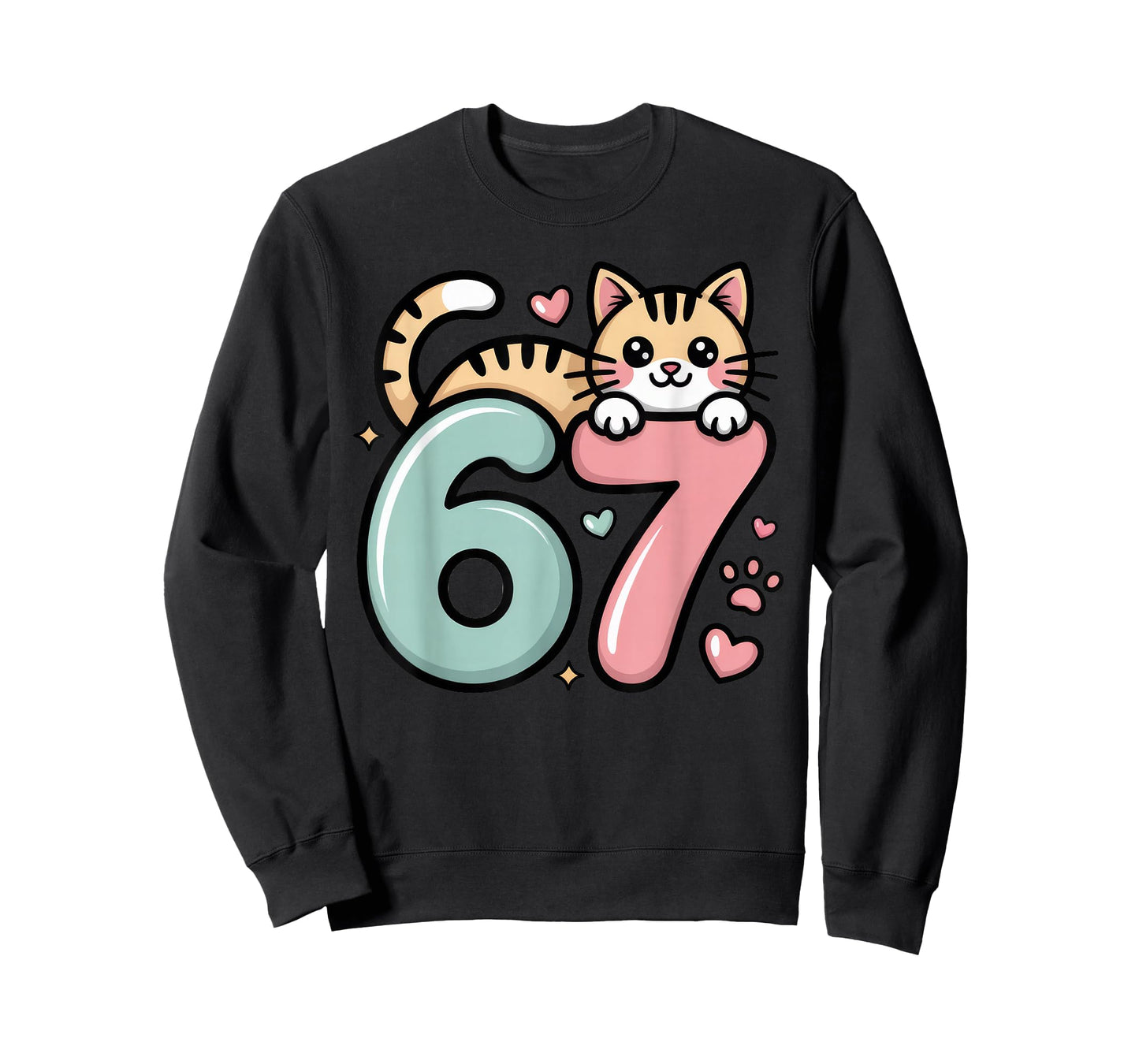 Funny Cat 67 Meme Six Seven Cute Gen Alpha T-Shirt