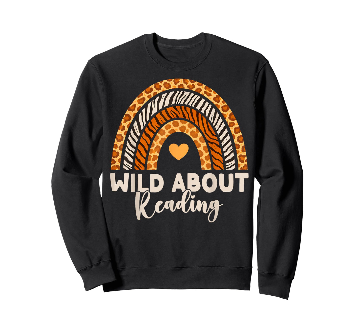 Wild About Reading Teacher Kids Girls Animal Print Rainbow T-Shirt