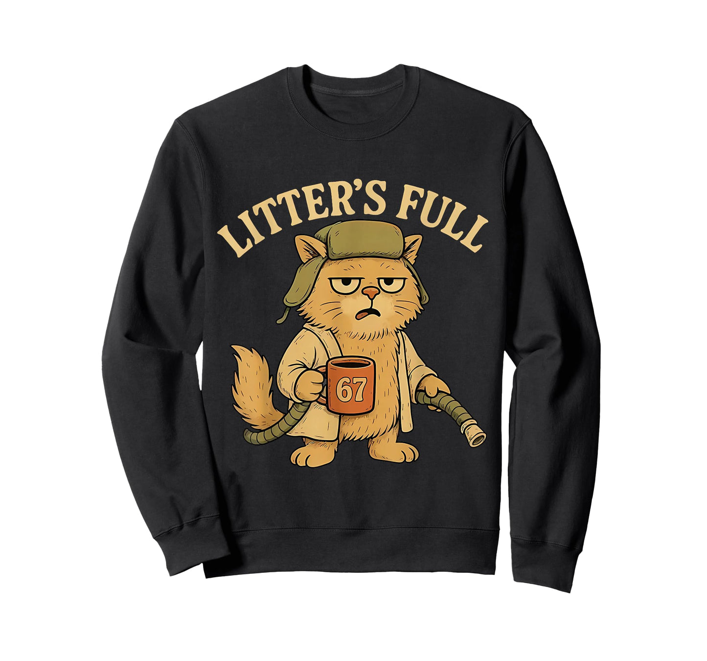 Vintage Litter’s Full Cat Parody Tees Six Seven 67 Meme T-Shirt