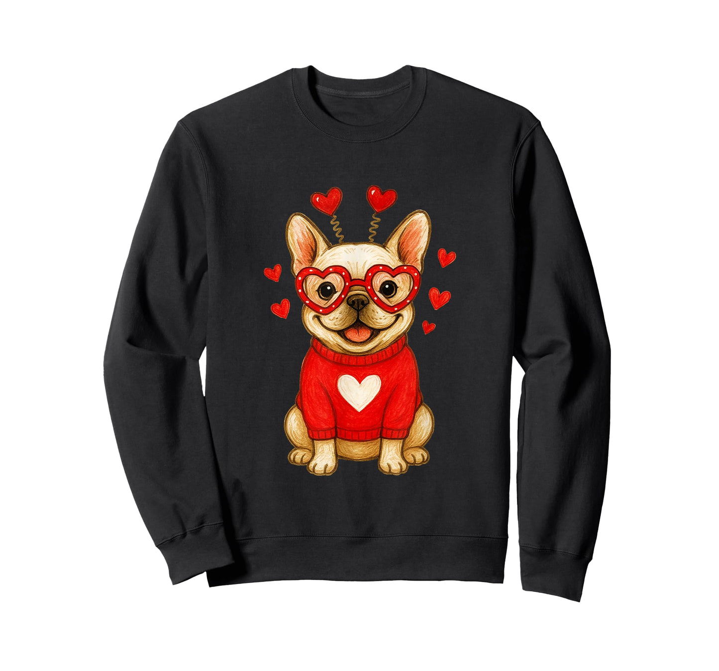 Cute Valentine Dog for Love Couples: French Bulldog T-Shirt