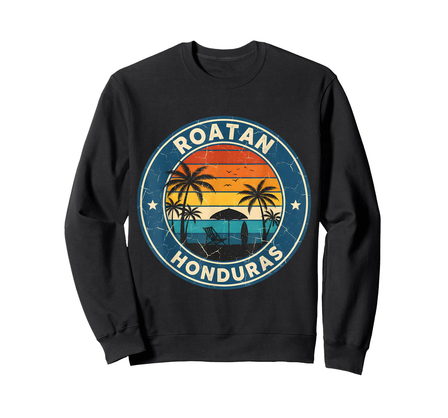 Roatan Honduras Vintage Beach Sunset T-Shirt