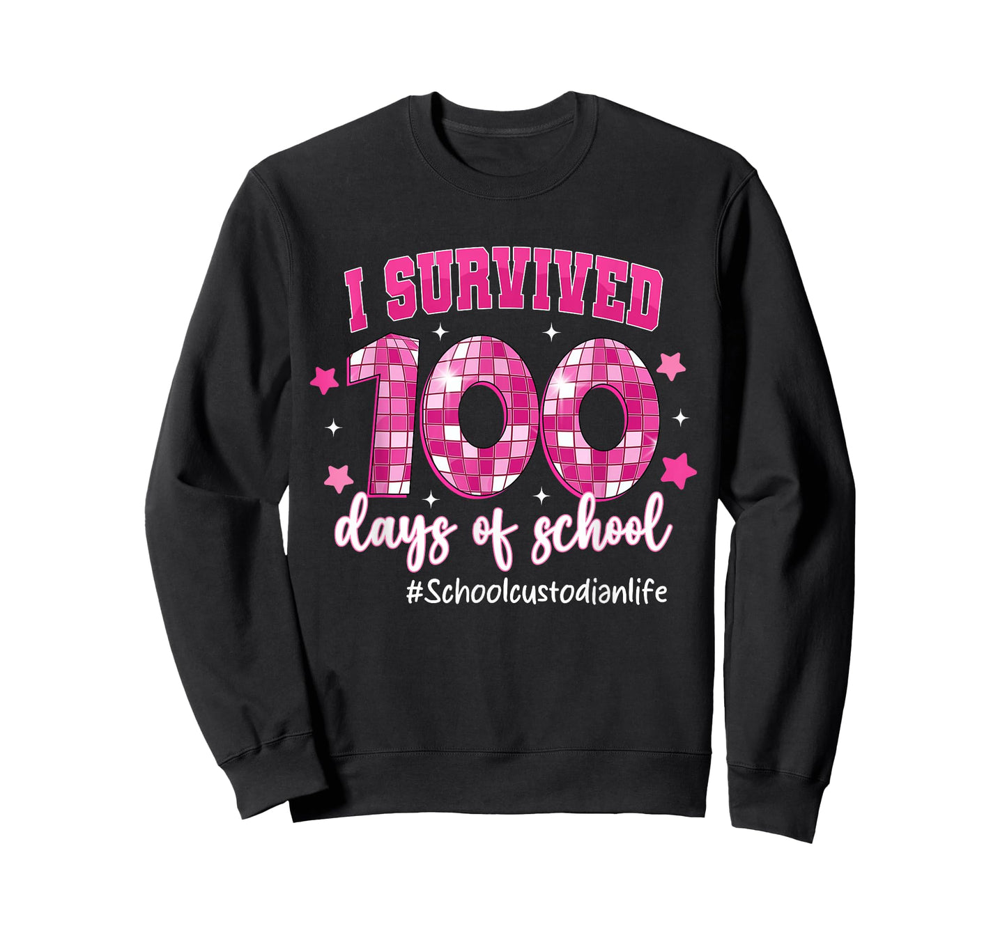I Survived 100 Days of School School Custodian Life T-Shirt