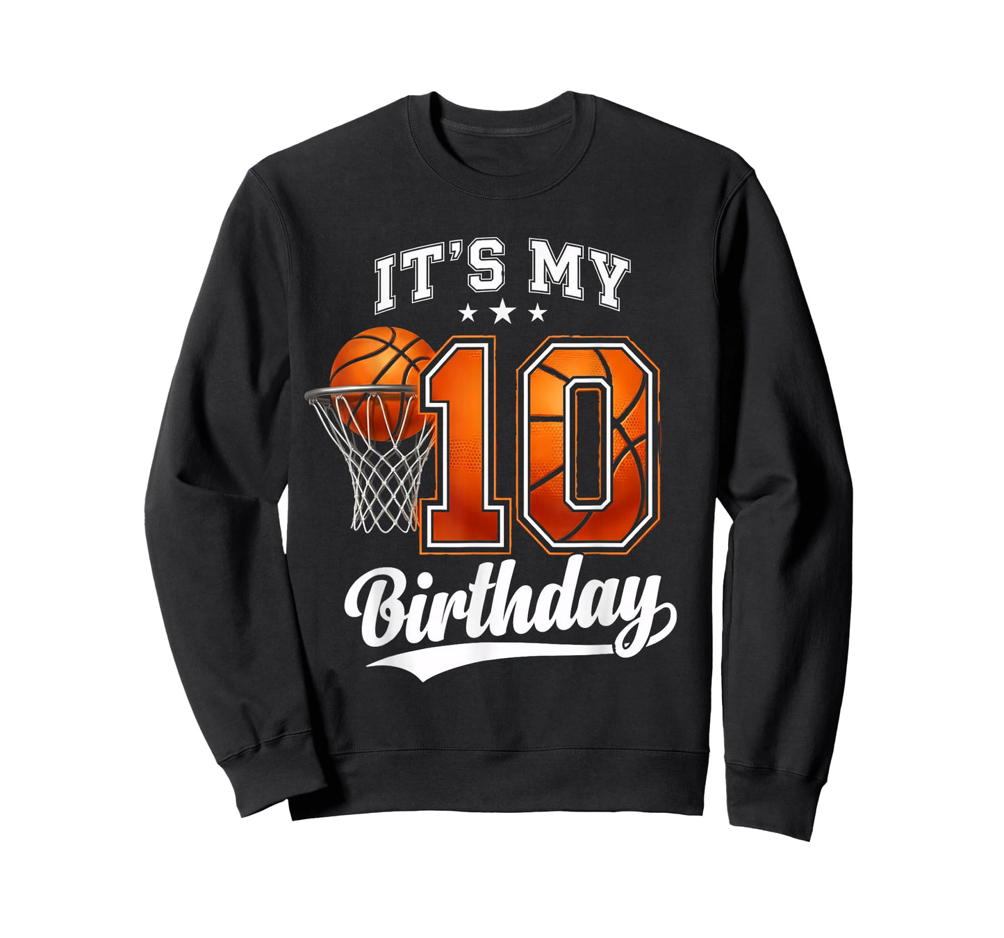 It's My 10th Birthday Basketball Theme 10 Years Old Birthday T-Shirt