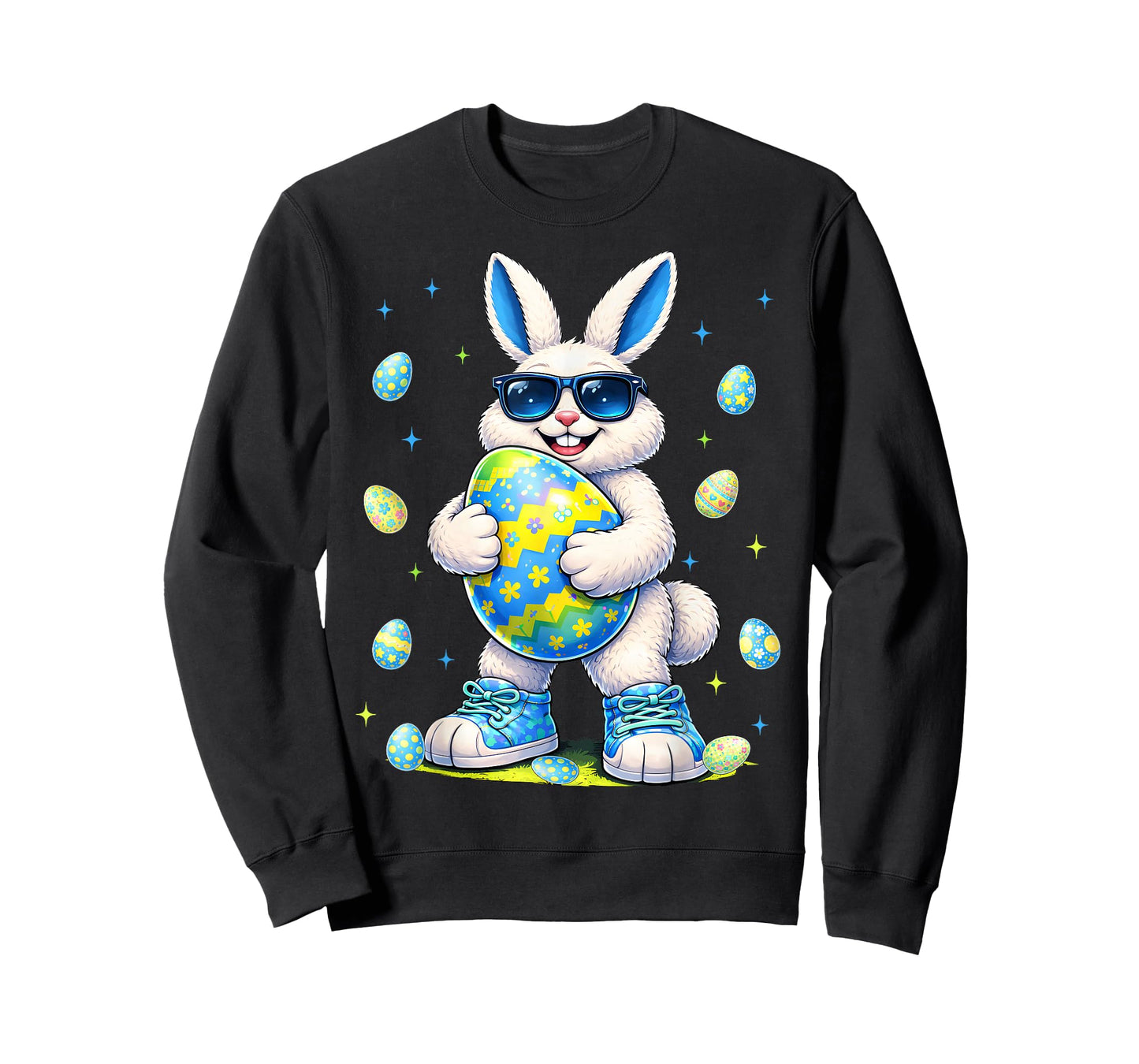 Funny Cool Bunny Easter Rabbit Easter Egg Men Boy Kid T-Shirt
