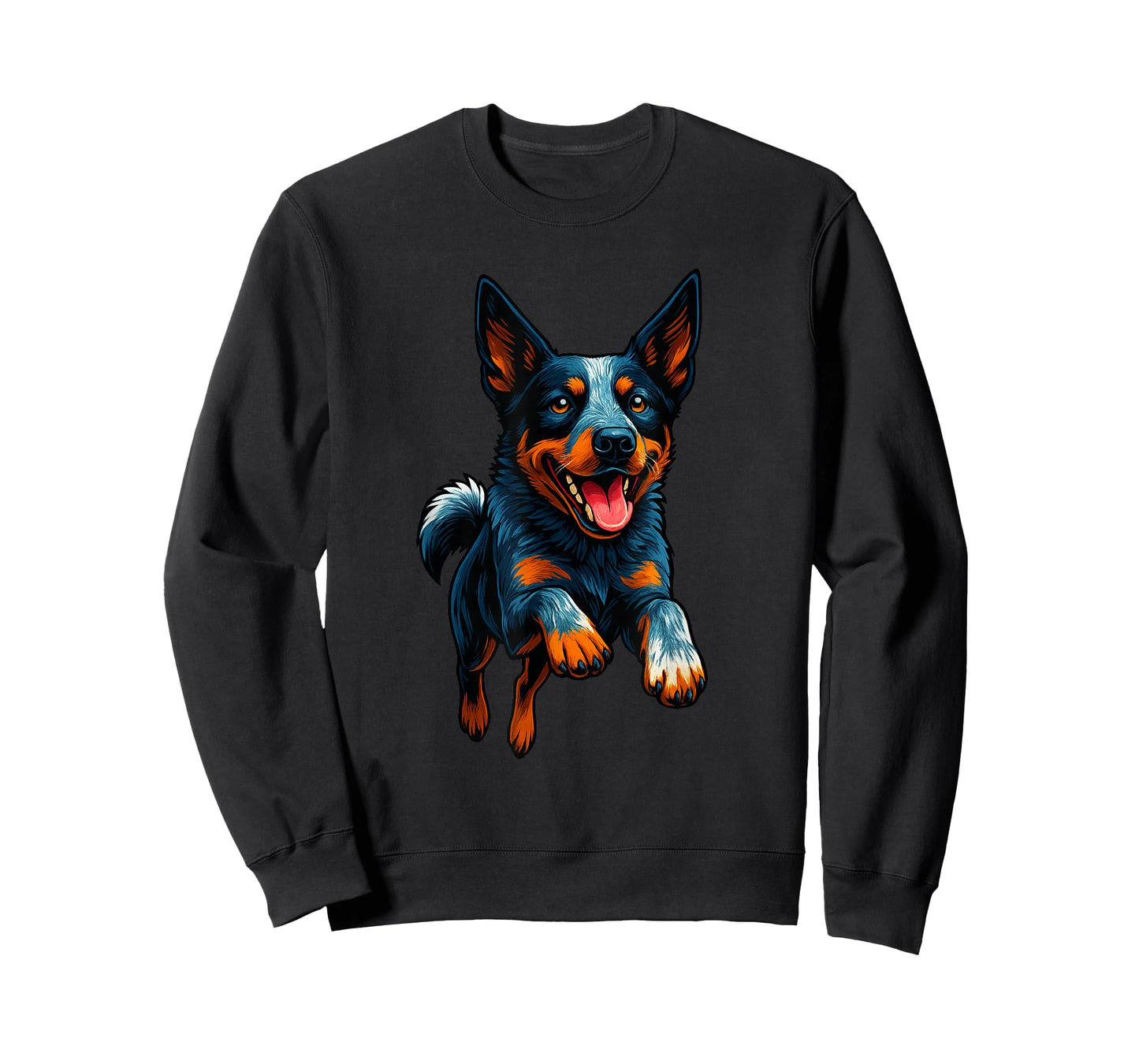 Funny Blue Heeler Dog Jumping Design Blue Heeler Lovers T-Shirt