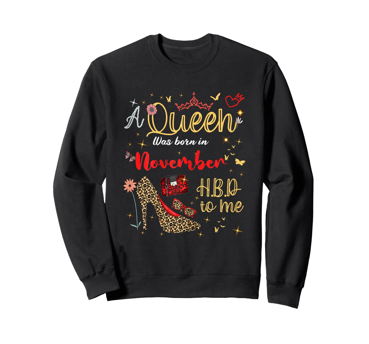 A Queen was Born in November Birthday Queen Women Girls T-Shirt