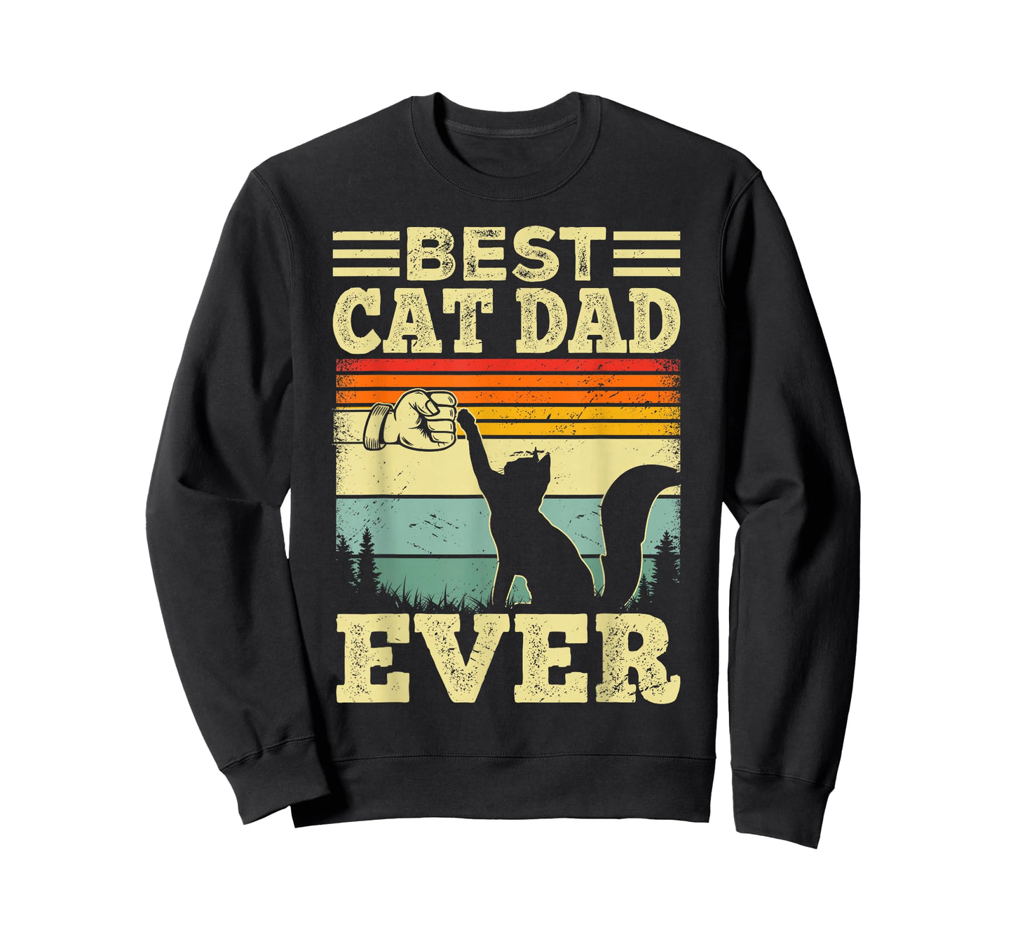 Cat Shirt for Men Best Cat Dad Ever Funny Cat Lover T-Shirt