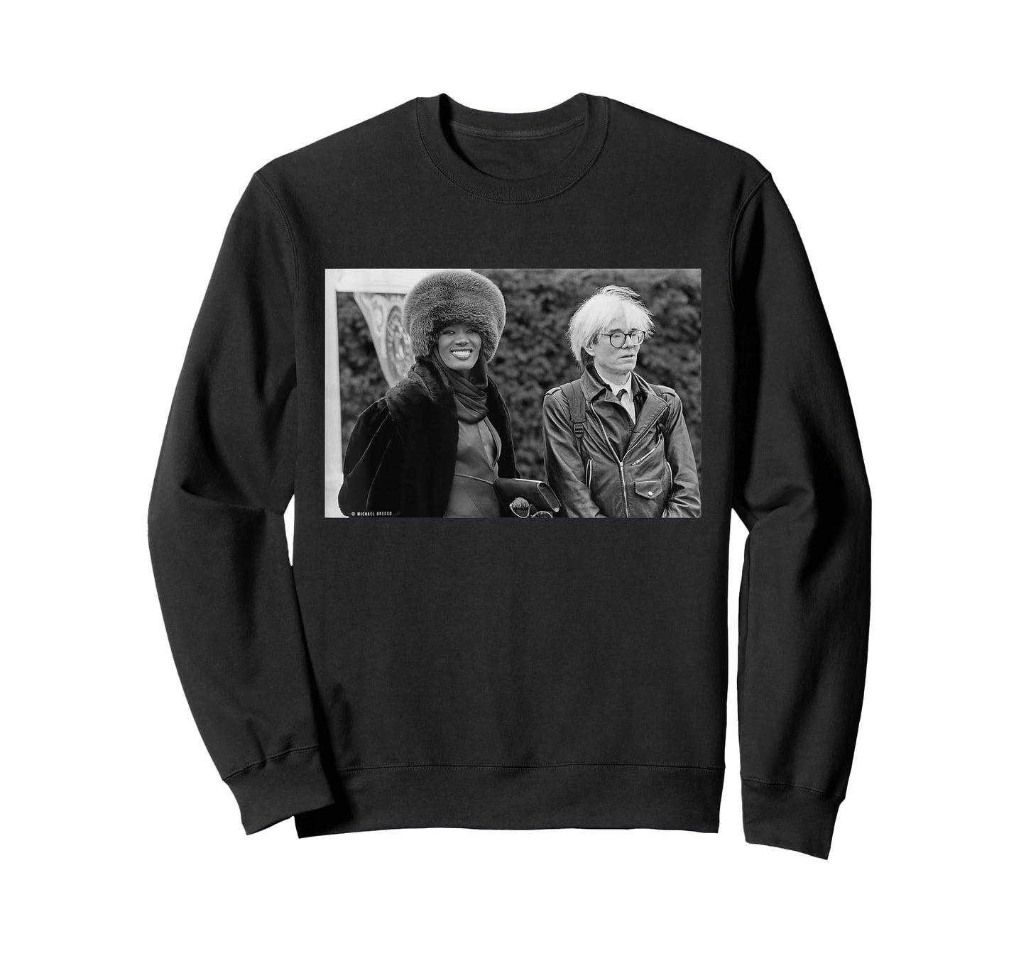 Grace Jones Singer with Artist Andy Warhol by Michael Grecco T-Shirt