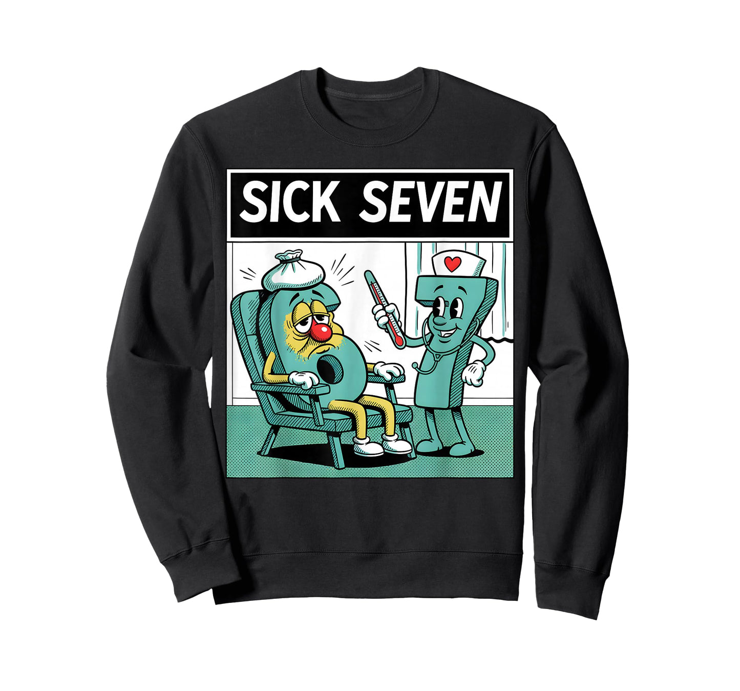 Sick Seven Nurse Funny Nursing 67 Meme Hospital Medical T-Shirt