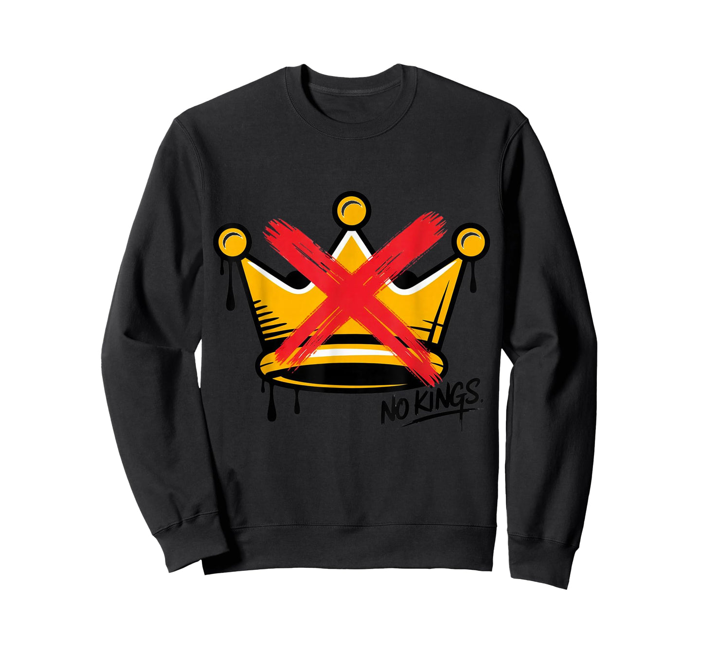 No Kings Protest Flag Sign - Funny Fight Oligarchy T-Shirt
