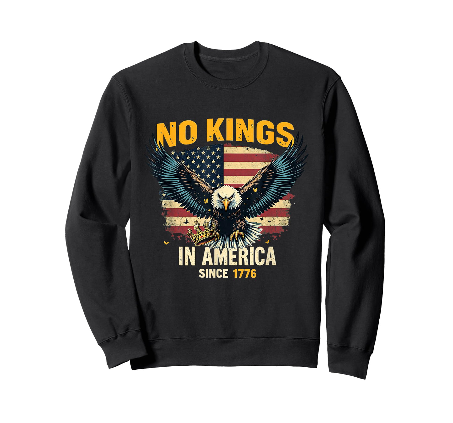 No Kings in America Since 1776 T-Shirt Patriotic Freedom Tee T-Shirt
