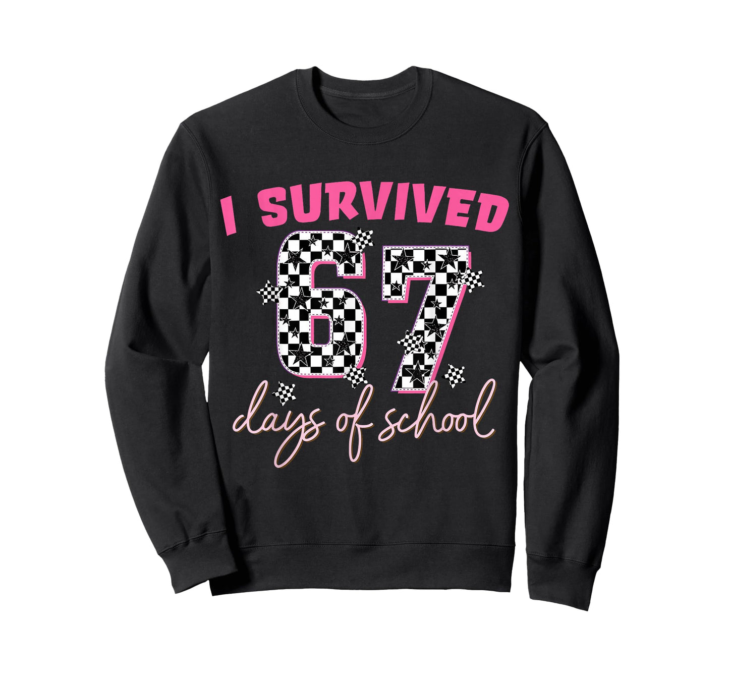 I Survived 67 Days of School Funny 67 Teachers Students Meme T-Shirt