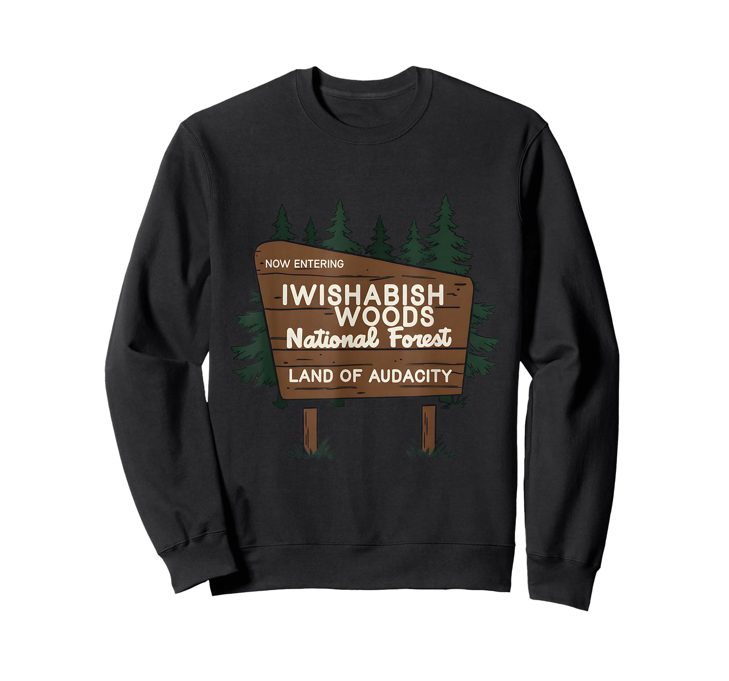 Now Entering I Wishabish Woods National Forest Land Audacity T-Shirt