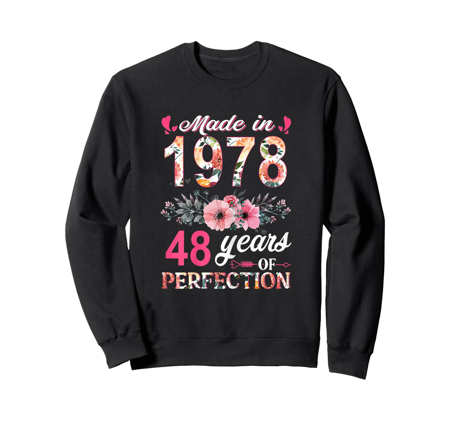 Made in 1978 Floral 48 Year Old 48th Birthday Gifts Women T-Shirt