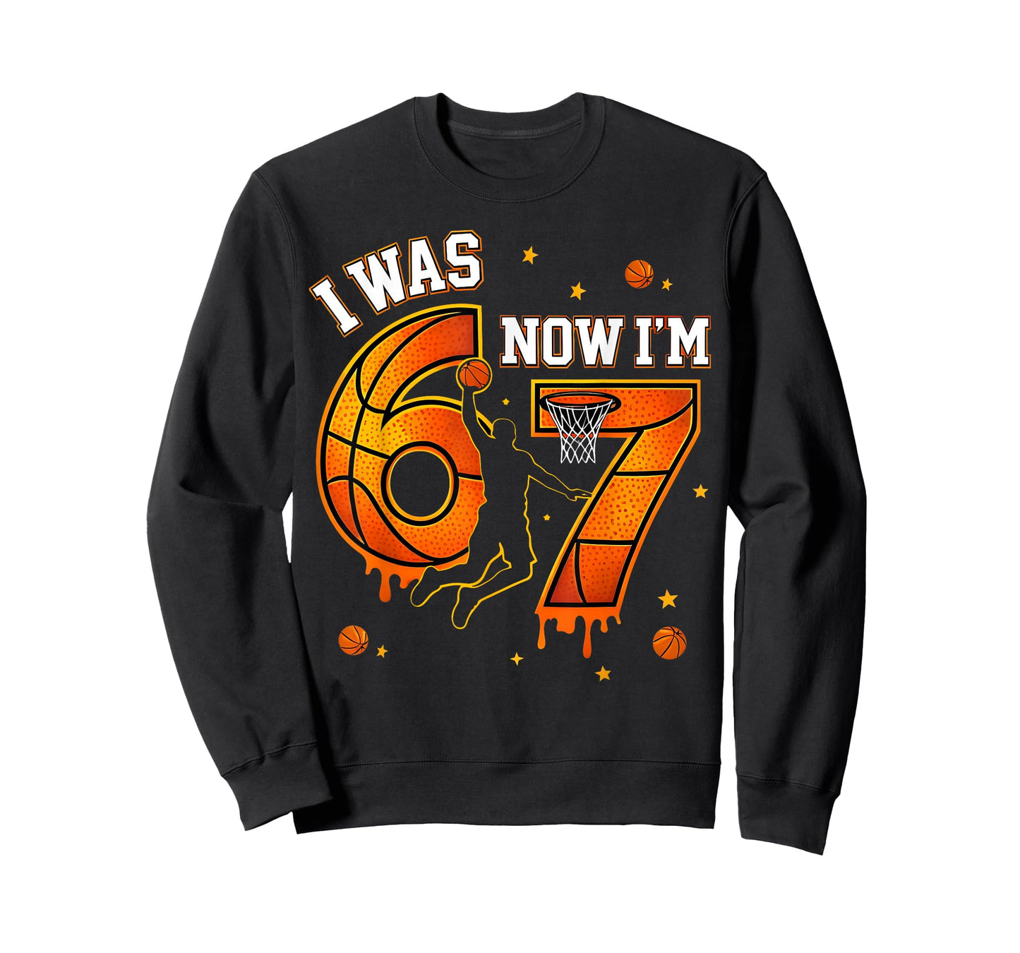 I was 6 Now I’m 7 Basketball Birthday Boy Gifts for Men Kids T-Shirt
