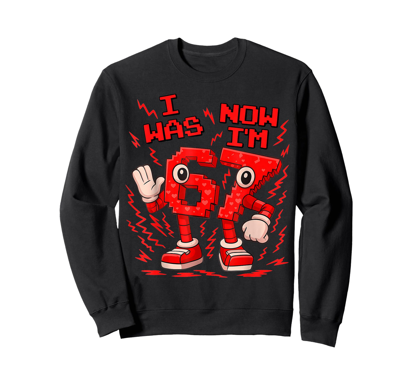 I was 6 Now I'm 7 Six Seven 7 Years Old Birthday Brainrot T-Shirt