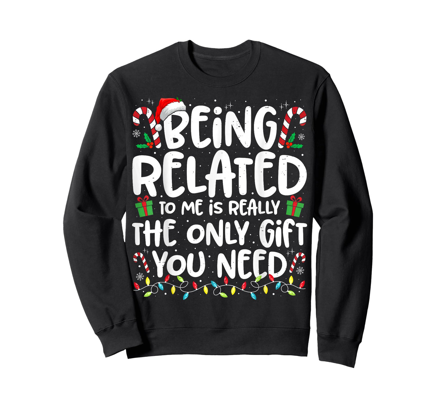 Being Related to Me Funny Christmas Family Xmas Pajamas T-Shirt