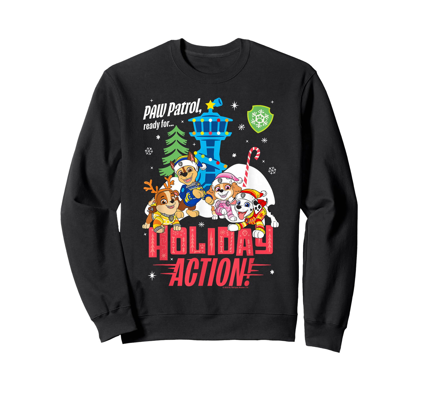 PAW Patrol Christmas Ready for Holiday Action T-Shirt
