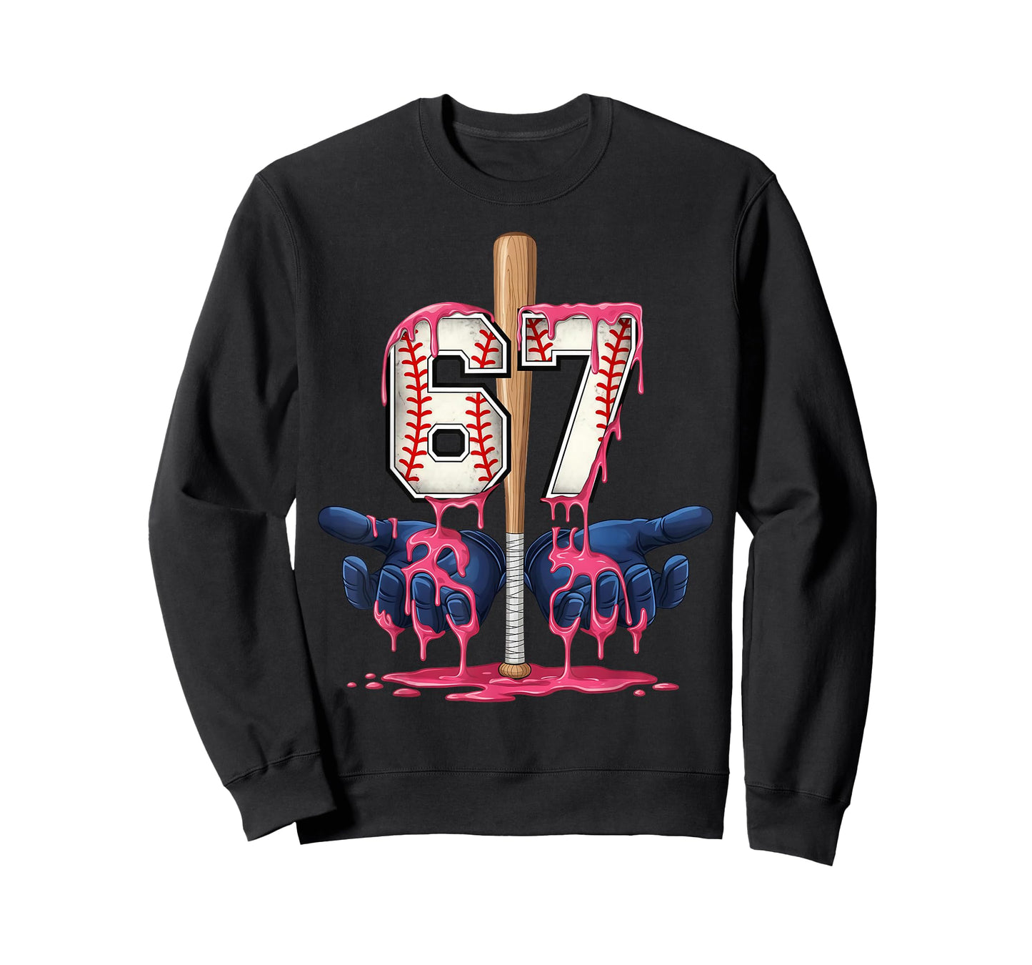 Baseball Lifestyle Shirt Youth Baseball Glove Drip Icecream T-Shirt