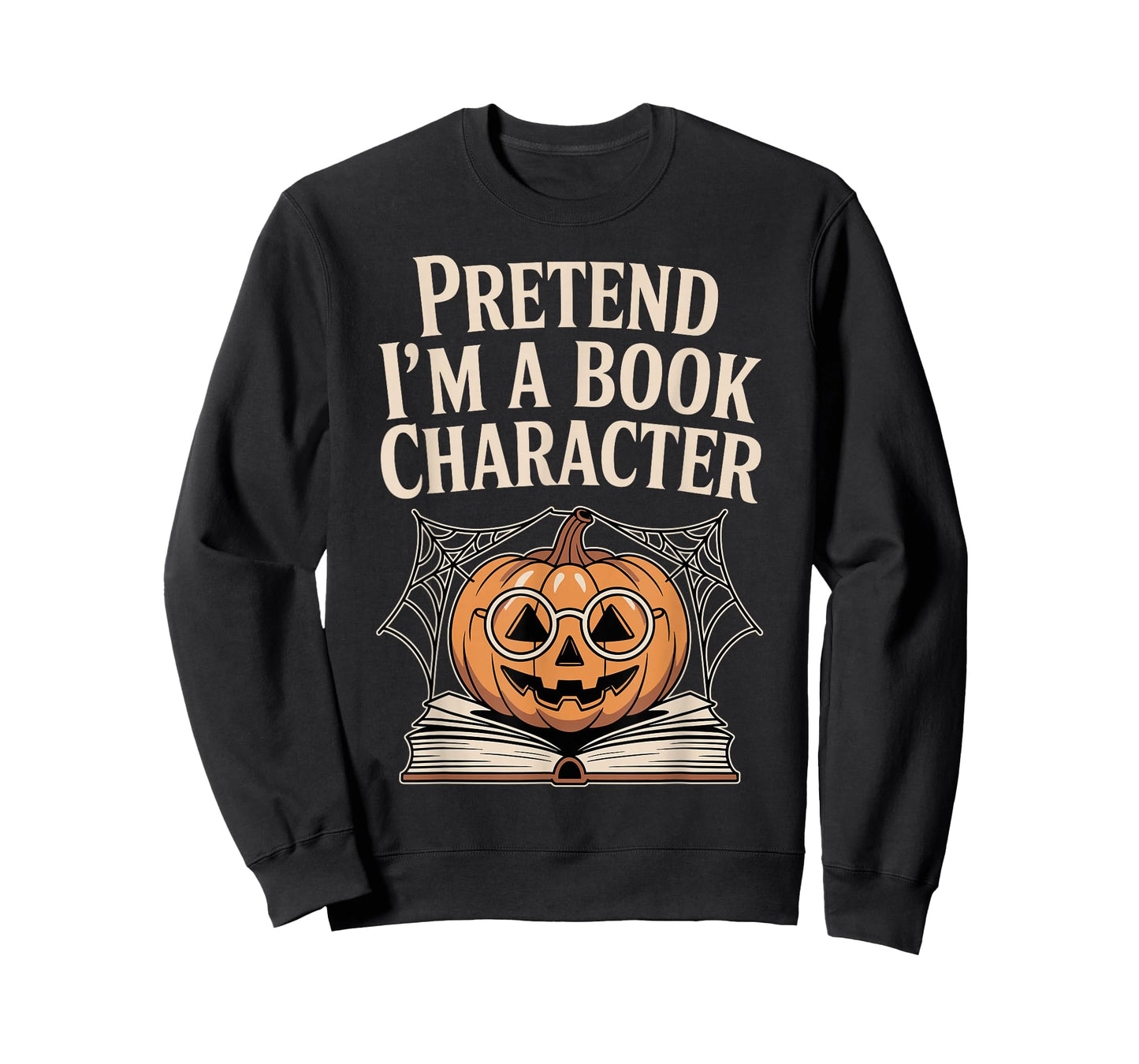 Pretend I'm A Book Character Costumes Kids Halloween Pumpkin T-Shirt