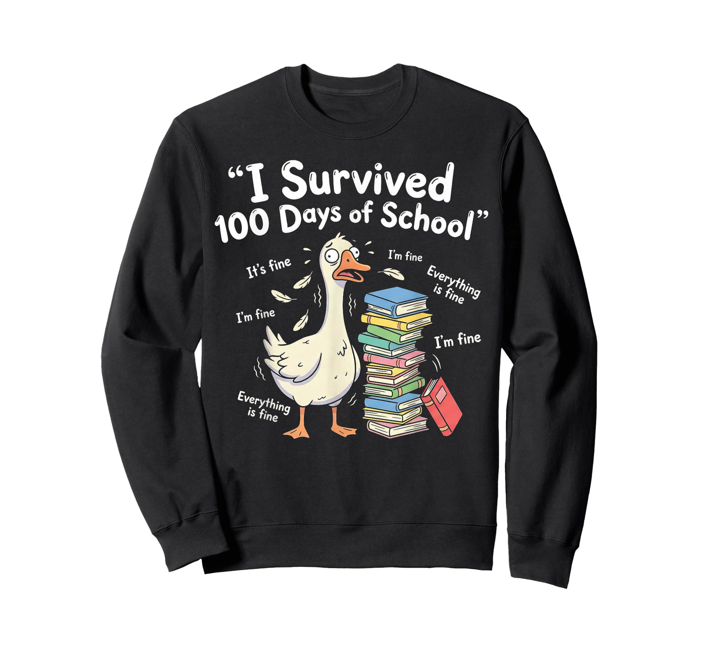 I Survived 100 Days of School Funny Goose 100th Day Smarter T-Shirt