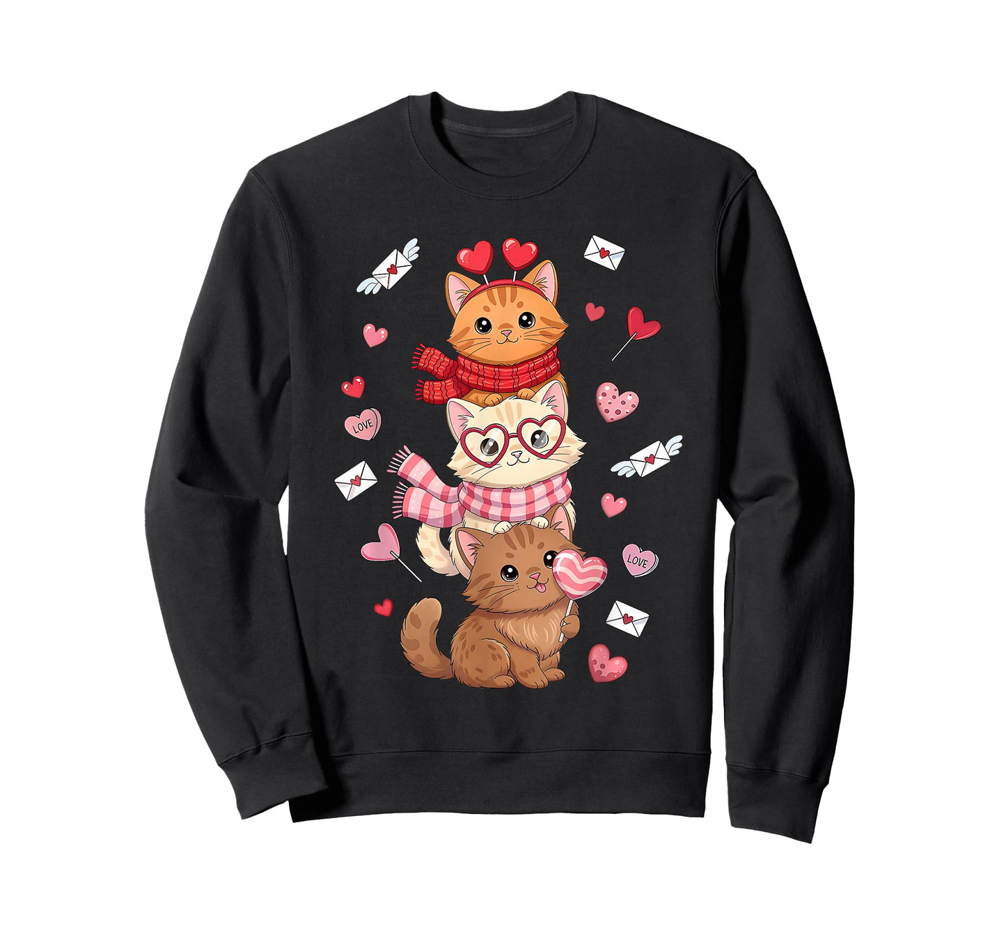 Valentine Cat Happy Meowentines Heart Valentines Cat Lover T-Shirt
