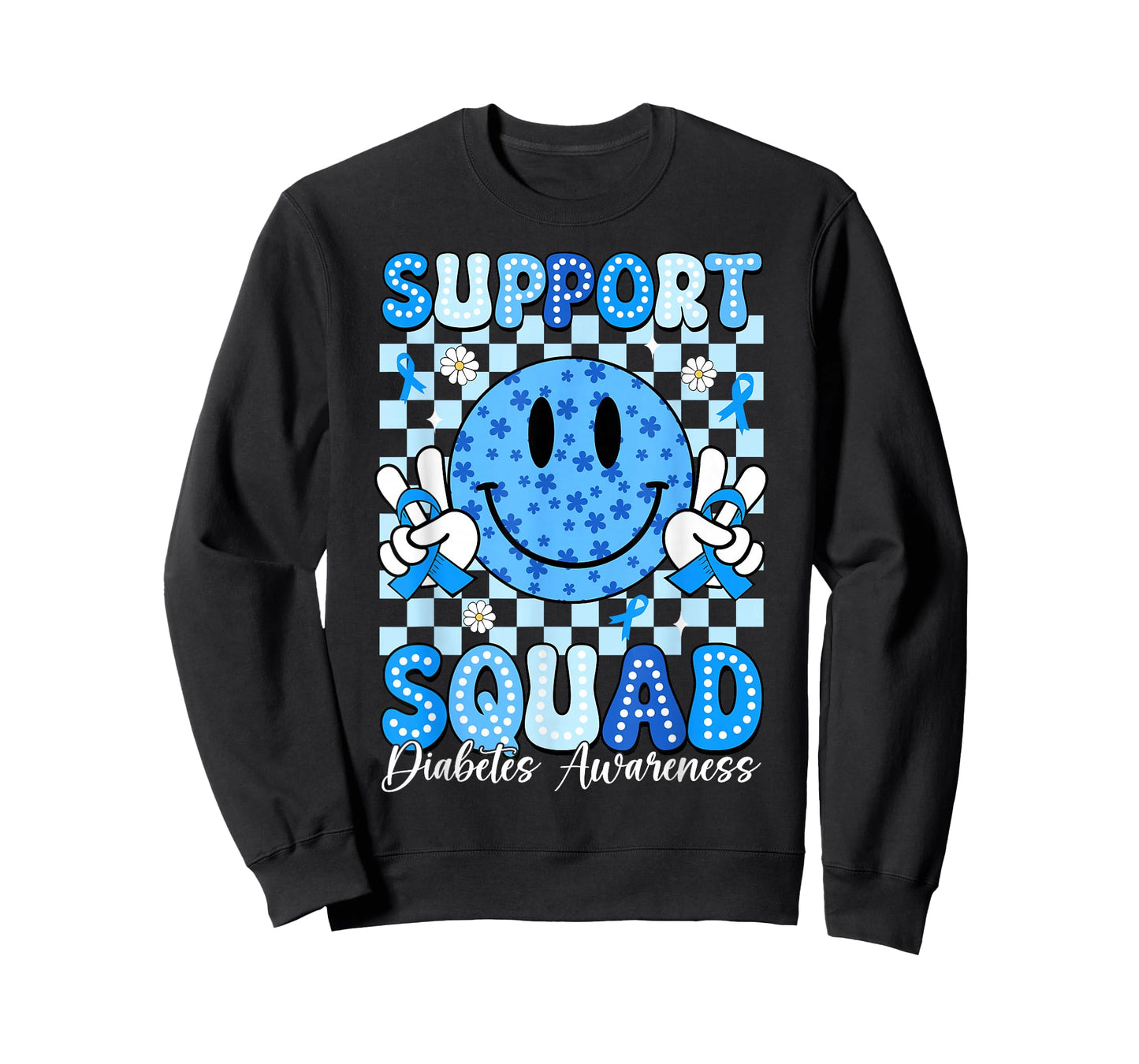 in November We Wear Blue Diabetes Awareness Support Squad T-Shirt