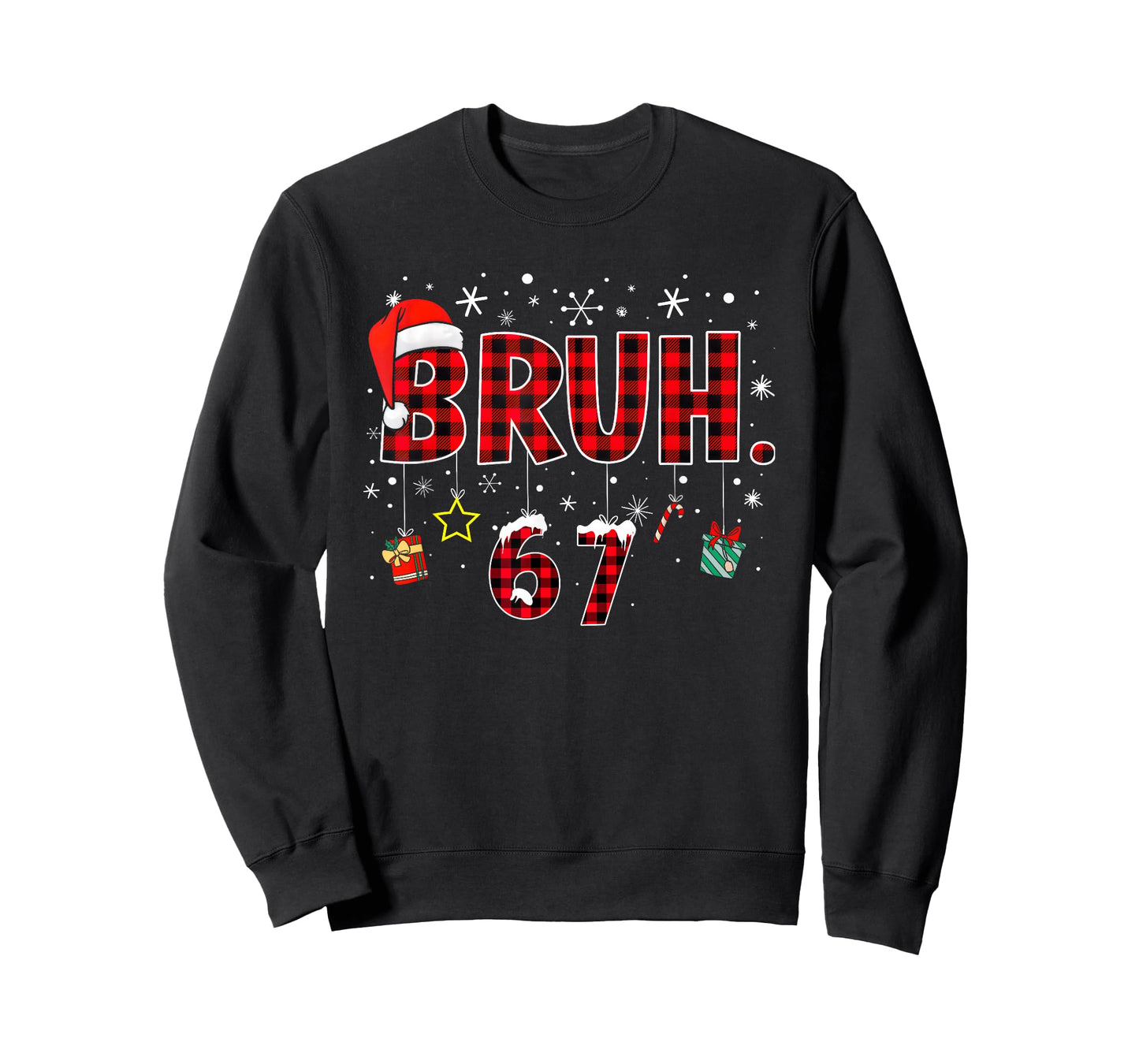 Funny Bruh 67 Christmas Meme Holiday Women Kids Xmas Pajamas T-Shirt