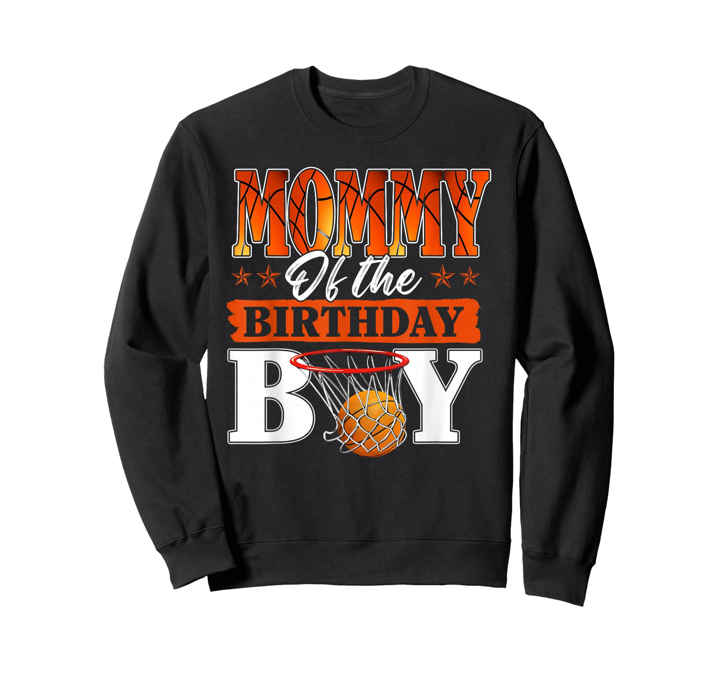 Basketball Mommy of The Birthday Boy Family Matching T-Shirt