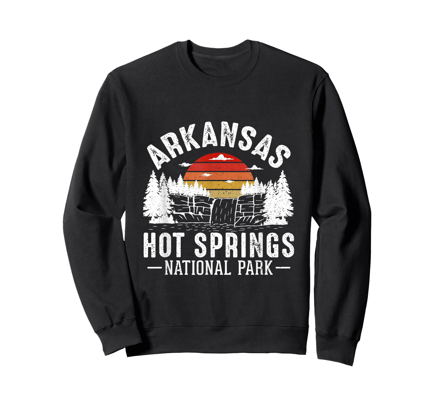 Arkansas Hot Springs National Park Retro Sunset Travel T-Shirt
