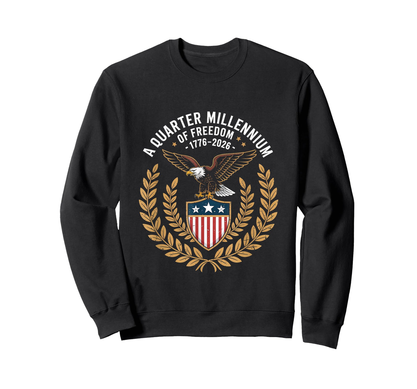 Vintage Eagle US Flag Emblem for Quarter Millennium Freedom T-Shirt