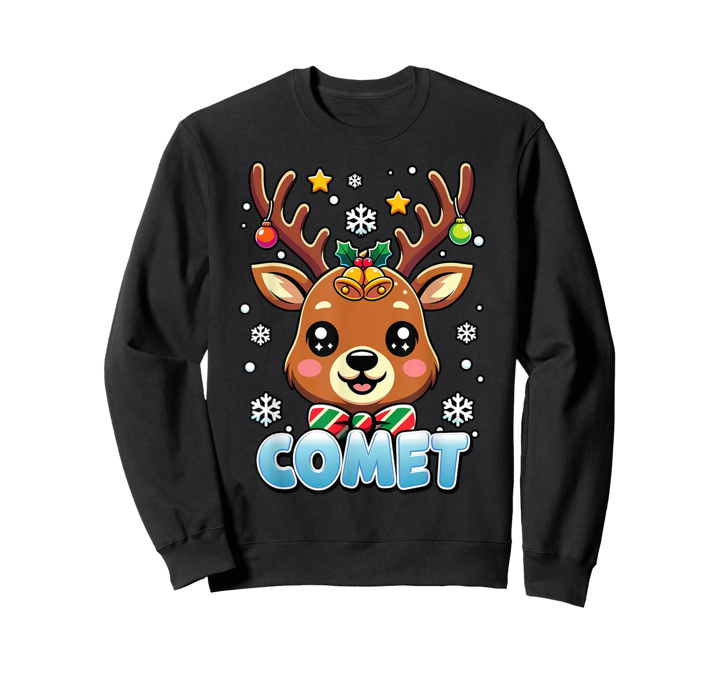 Santa’s Reindeer Comet Christmas Costume Design T-Shirt