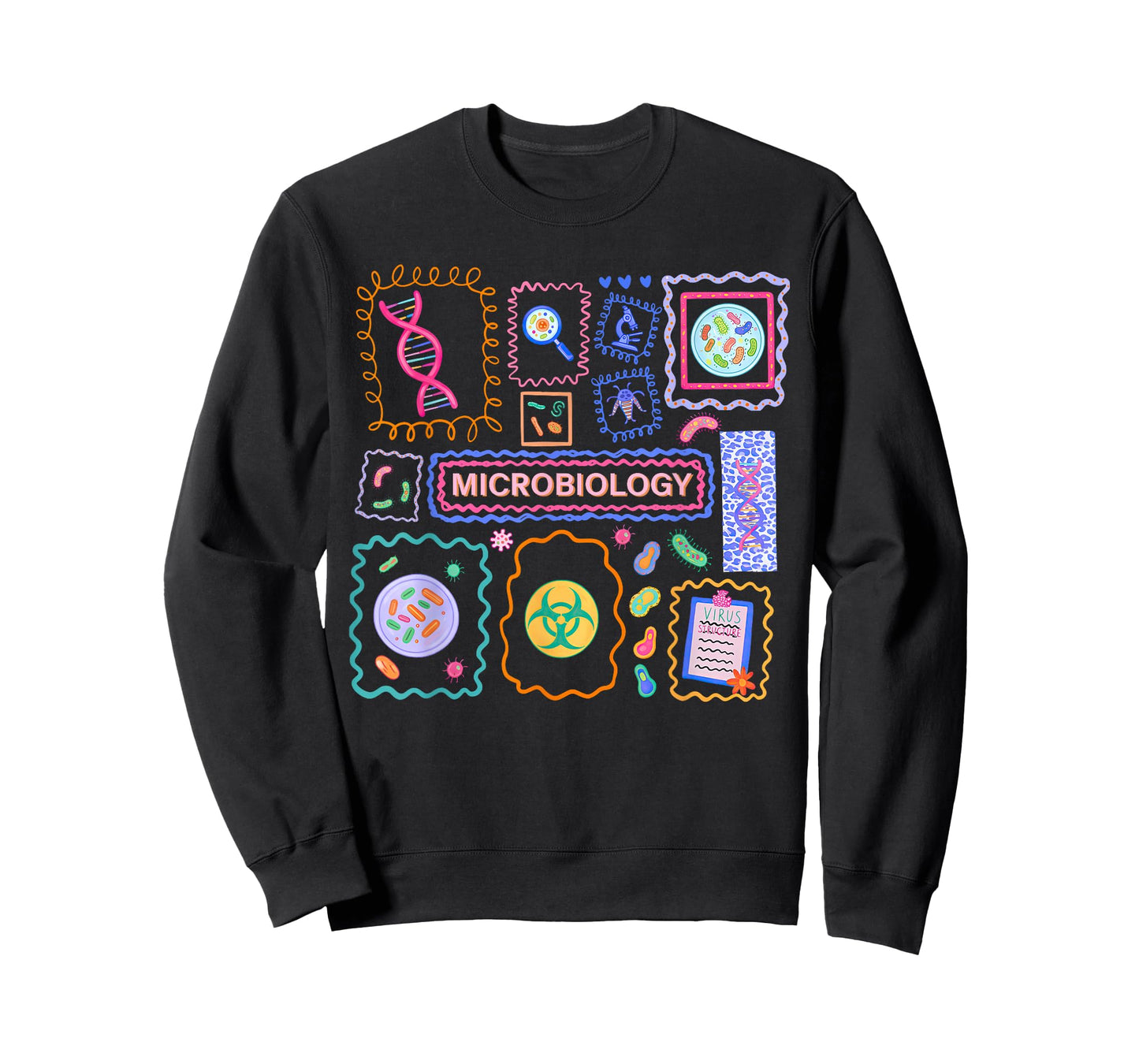 Stamp Microbiology Biology Lab Technologist Science Teacher T-Shirt