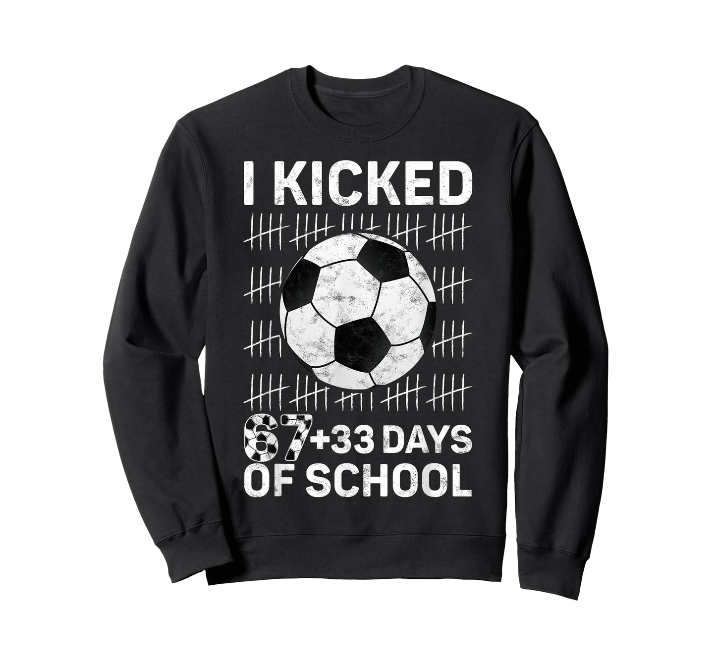 I Kicked 67 33 Days of School Soccer Boys Kids 100th Day T-Shirt