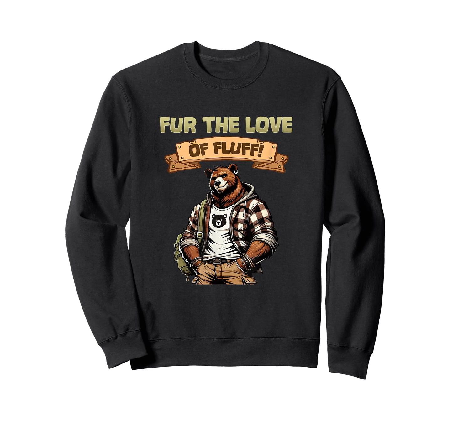 for The Love of Fluff I Cute Anthro Bear Character Artwork T-Shirt