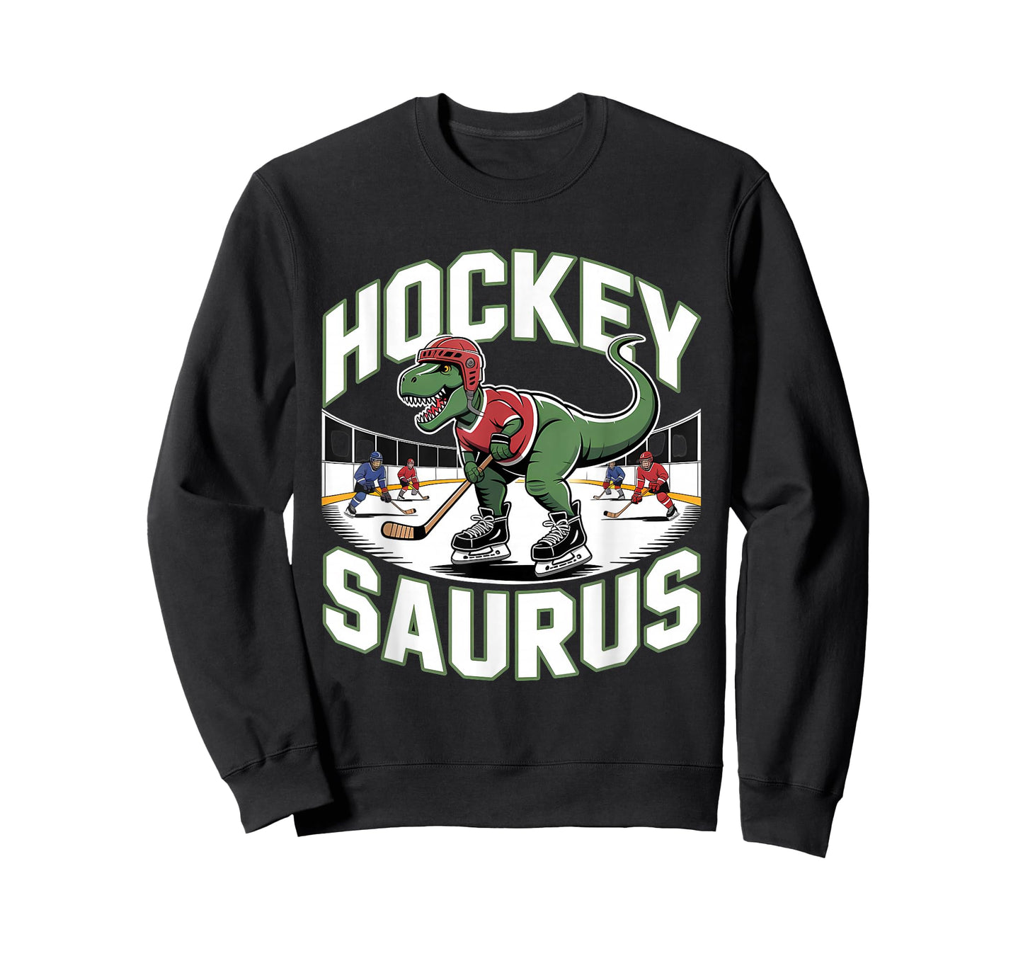 Ice Hockey Saurus T-Rex Dinosaur Dino Funny Hockeysaurus T-Shirt
