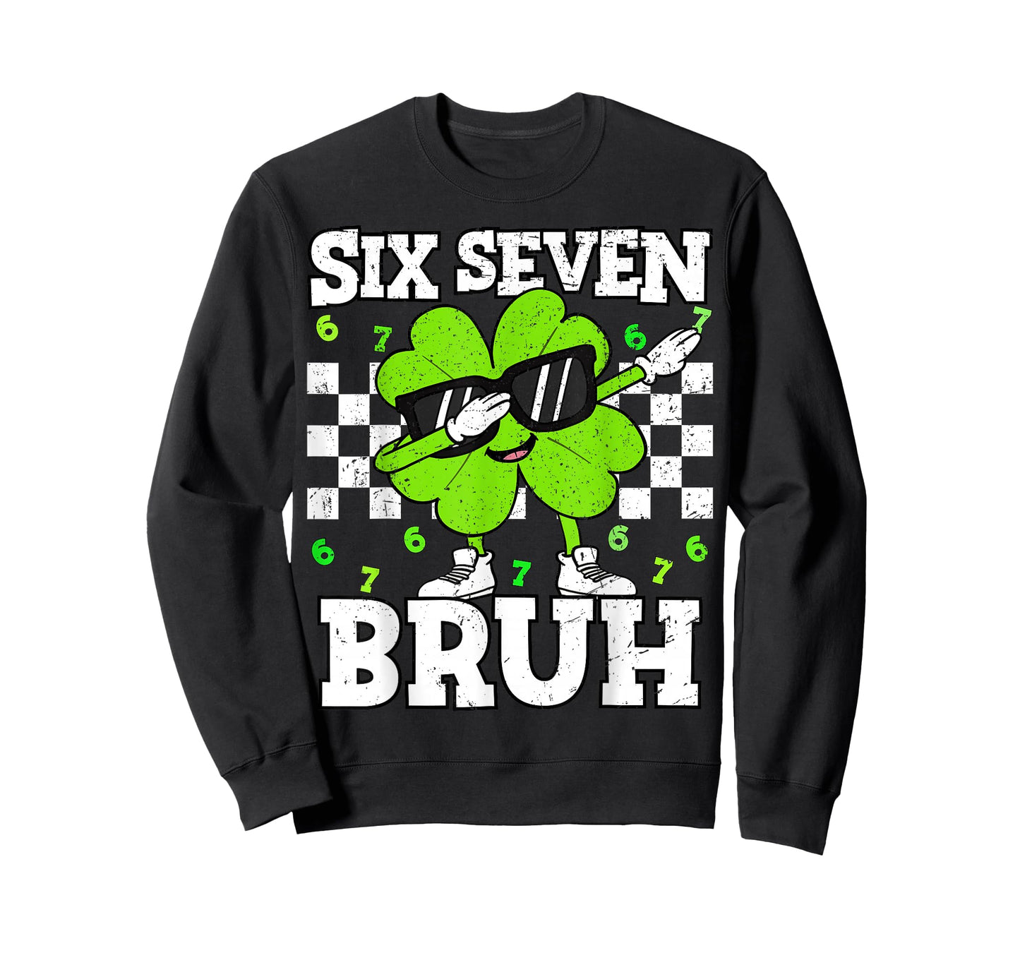 St Patricks Day 67 Six Seven Bruh Dabbing Shamrock Clover T-Shirt