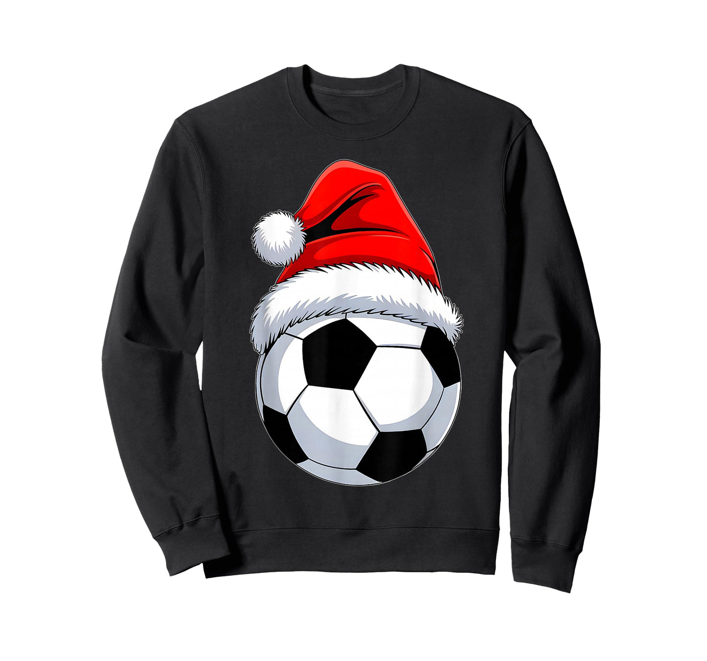 Soccer Christmas Shirt Boys Men Kids Santa Hat Xmas Pajamas T-Shirt