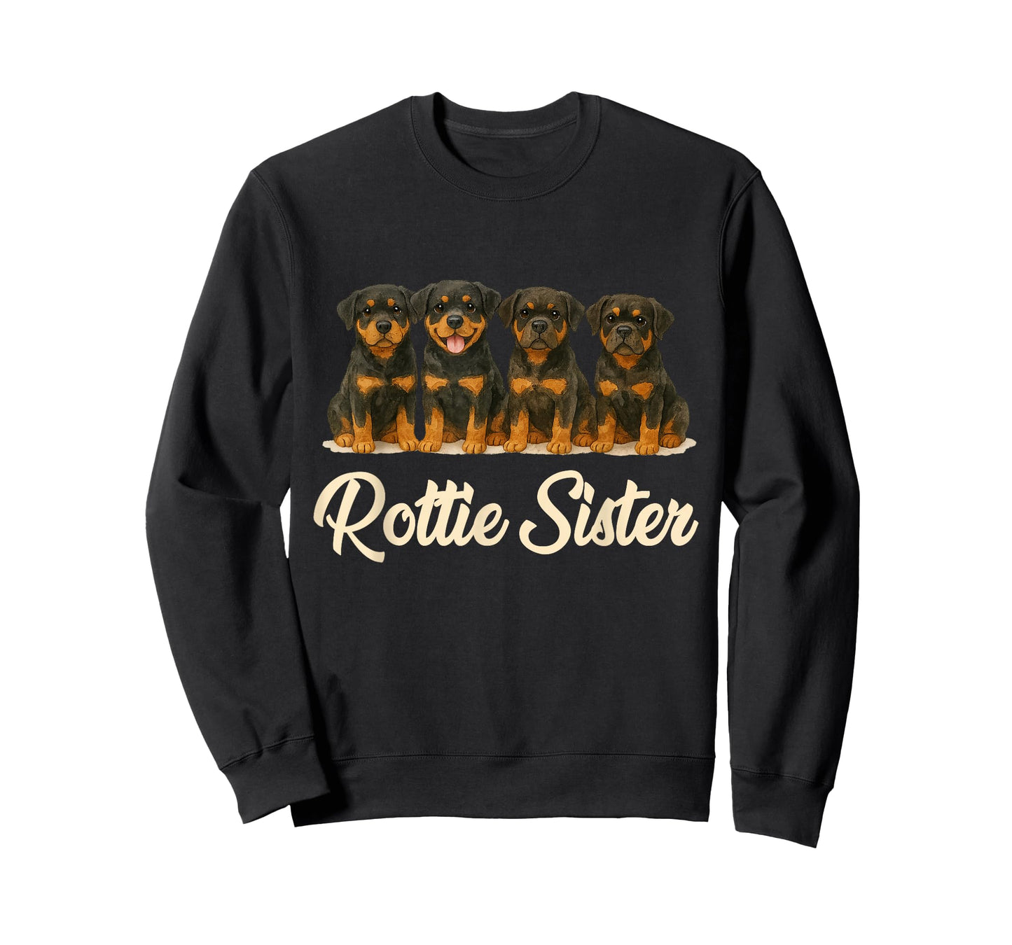 Rottie Sister Cute Dog Lover Funny Puppy Rottweiler Owner T-Shirt