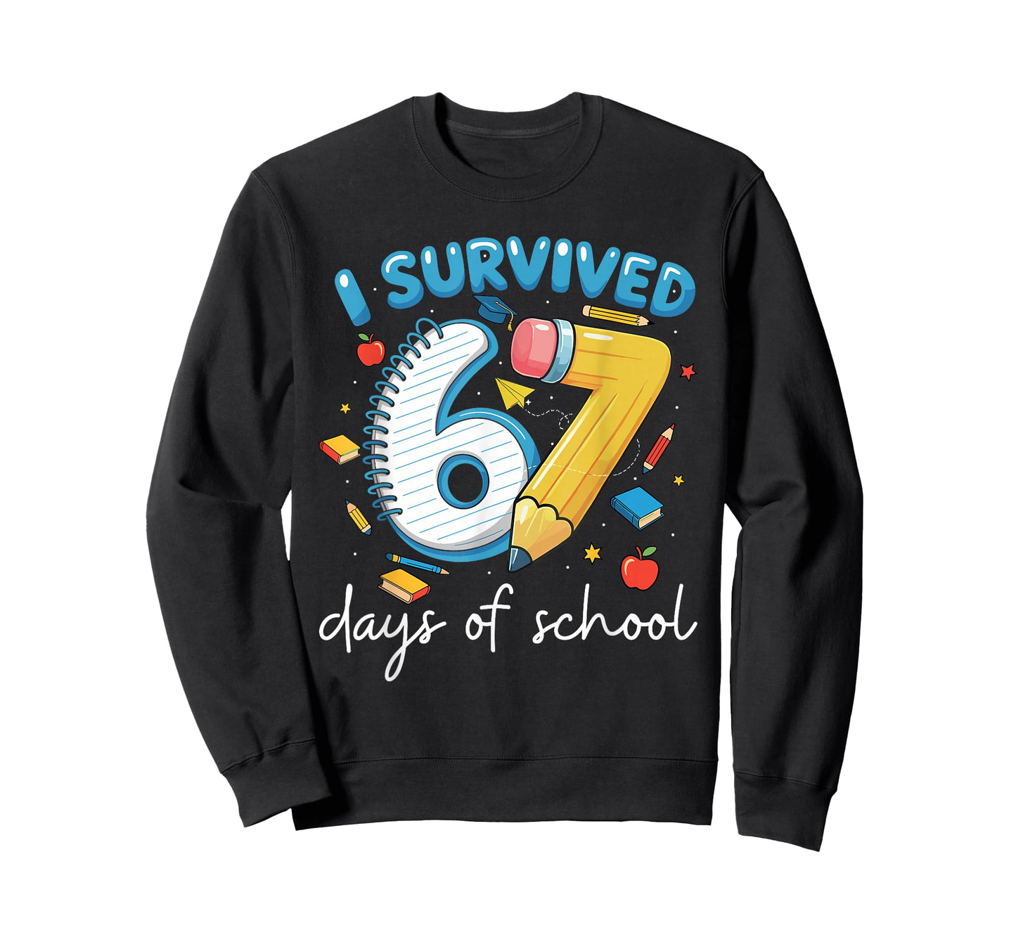 I Survived 67 Days of School Funny Leopard Student Style T-Shirt
