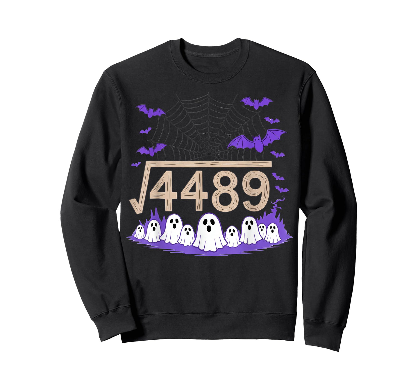 Funny 67 Meme Math Teacher 6 7 Halloween Square Root 4489 T-Shirt