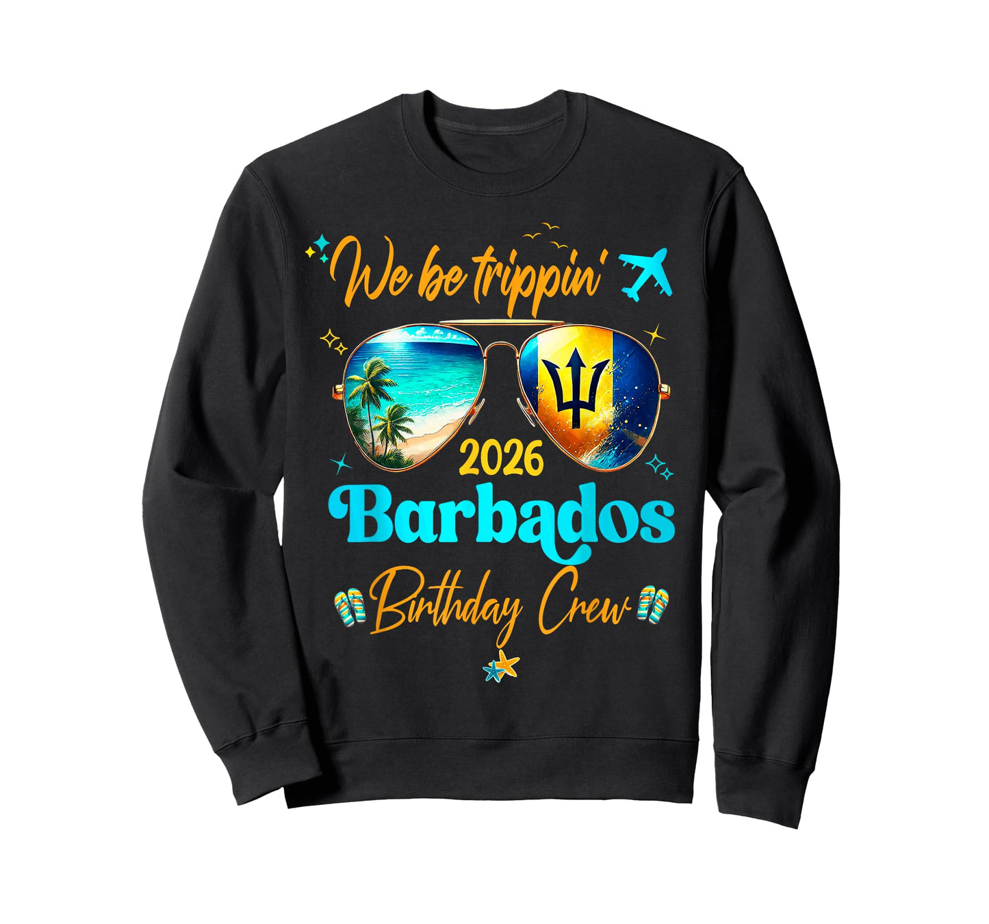 Barbados Vacation 2026 Straight Trippin' Birthday Cruise T-Shirt
