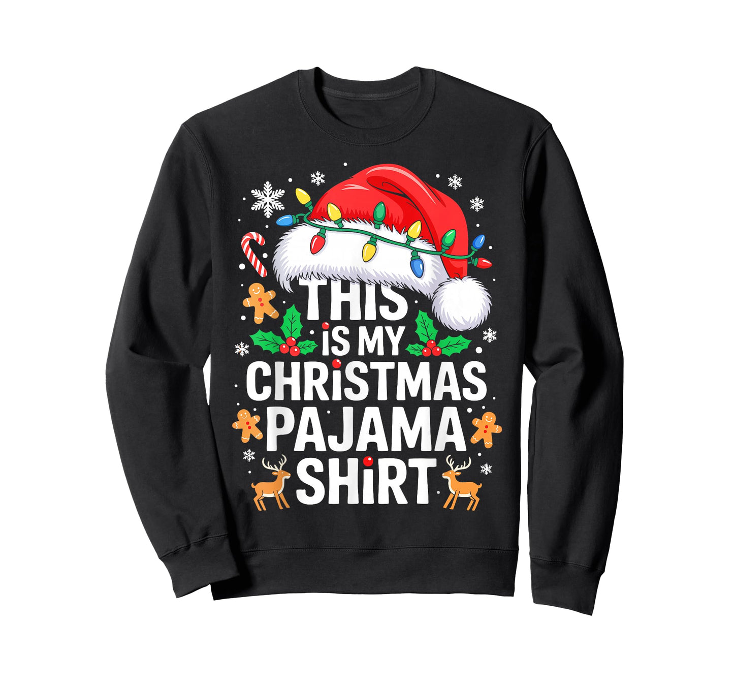 This is My Christmas Pajama Shirt Adult Xmas PJs Men Women T-Shirt