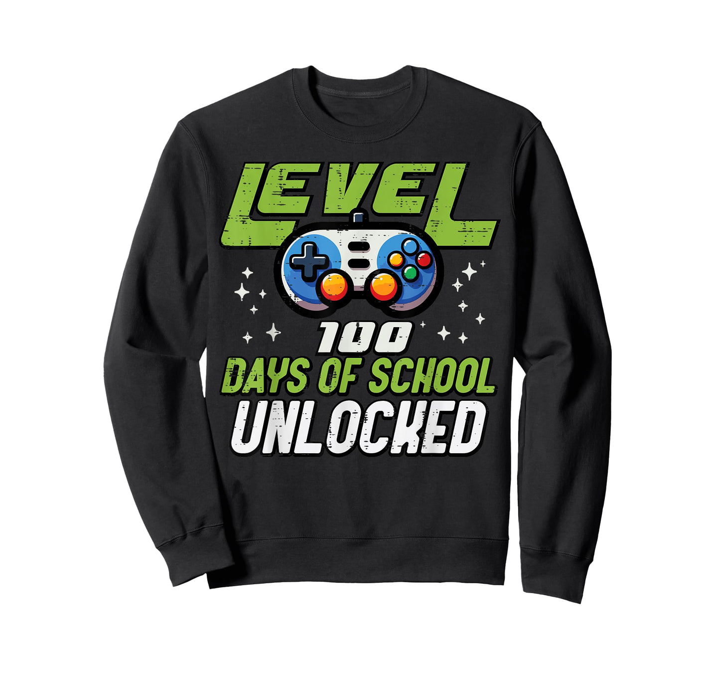 Level 100 Days of School Unlocked Gaming 100th Day Boys Kids T-Shirt
